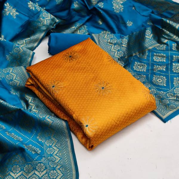 Banarasi Silk 62 Fancy Wear Banarasi Silk Latest Designer Dress Material Collection